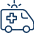 Illustration of an ambulance with a signal